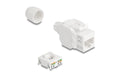 Delock Keystone Modul RJ45 Cat.6A Bu zu LSA Cat.6A, AWG22, UTP, LSA, Kunststoff, weiss