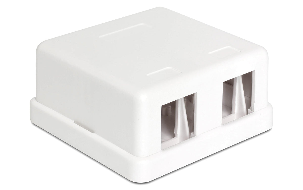 Delock Keystone Leergehäuse 2 Port Kunststoff, weiss