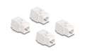 Delock Keystone Modul RJ45 Cat.6A LSA 4 St Cat.6A, AWG23, UTP, LSA, Zink, 4 Stück