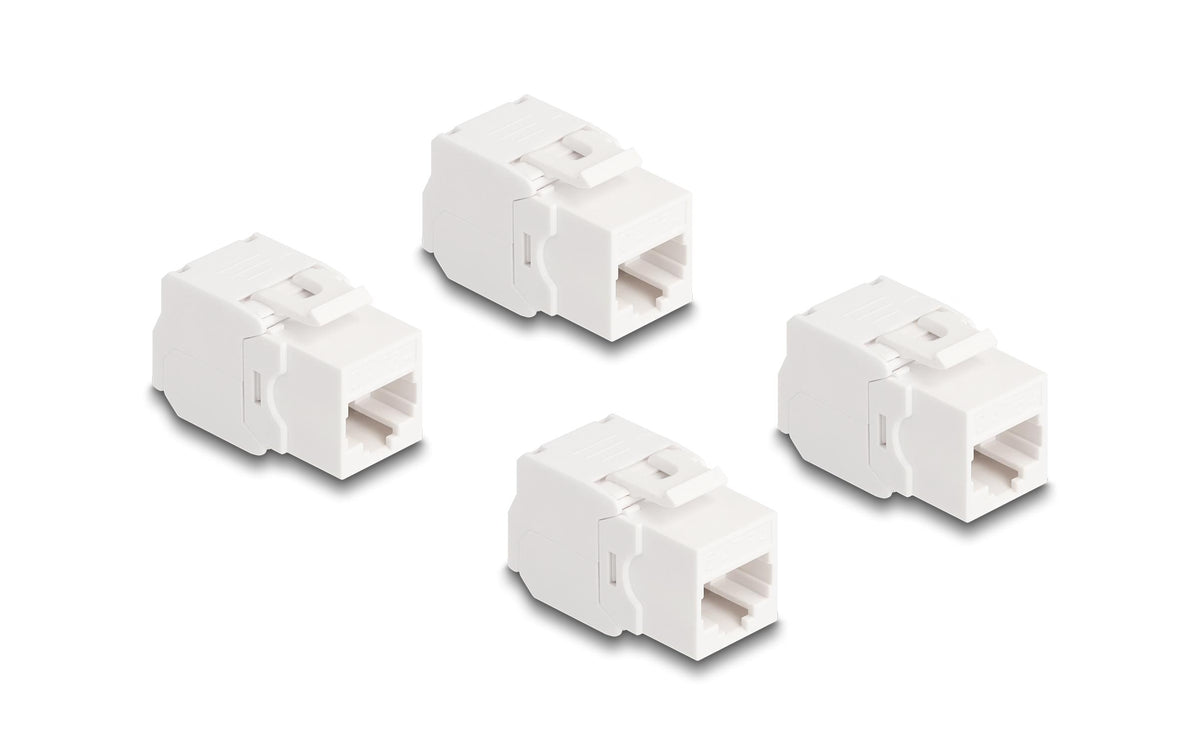 Delock Keystone Modul RJ45 Cat.6A LSA 4 St Cat.6A, AWG23, UTP, LSA, Zink, 4 Stück