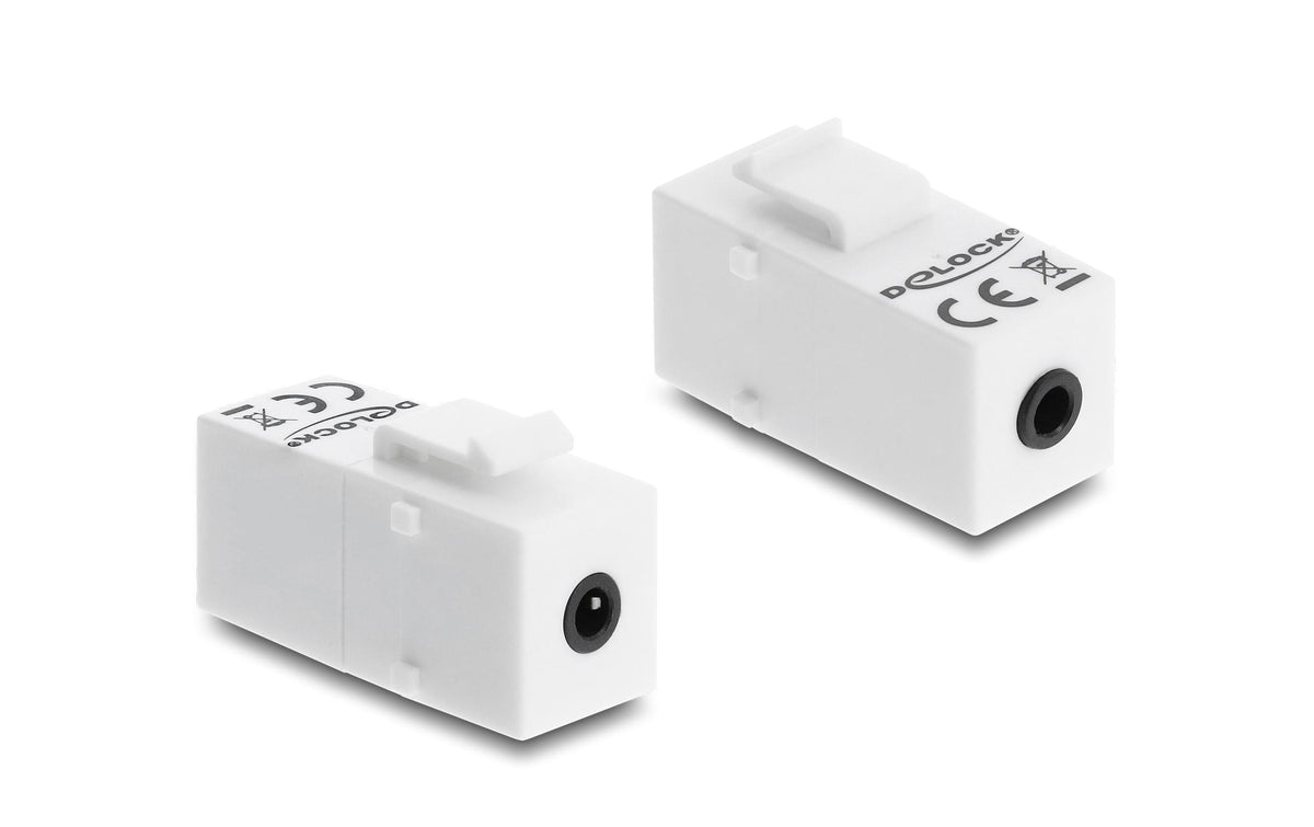 Delock Keystone Modul Klinke 3,5 mm 4 Pin 3,5mm, 4 Pin, weiss