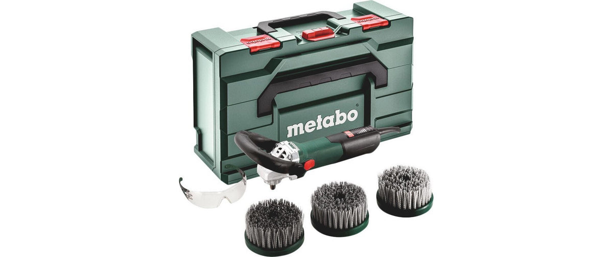 Metabo PE15-25 Winkelpolierer im Set 1500 W, 175 mm,(Renovierungs-Set)