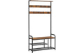 Vasagle Garderobe mit Schuhregal 85x30x180.5 cm, Eisen, Spanplatte