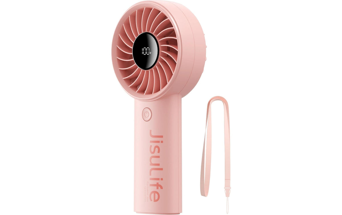Jisulife Handheld Fan 4 Ventilator Pink 3600mAh