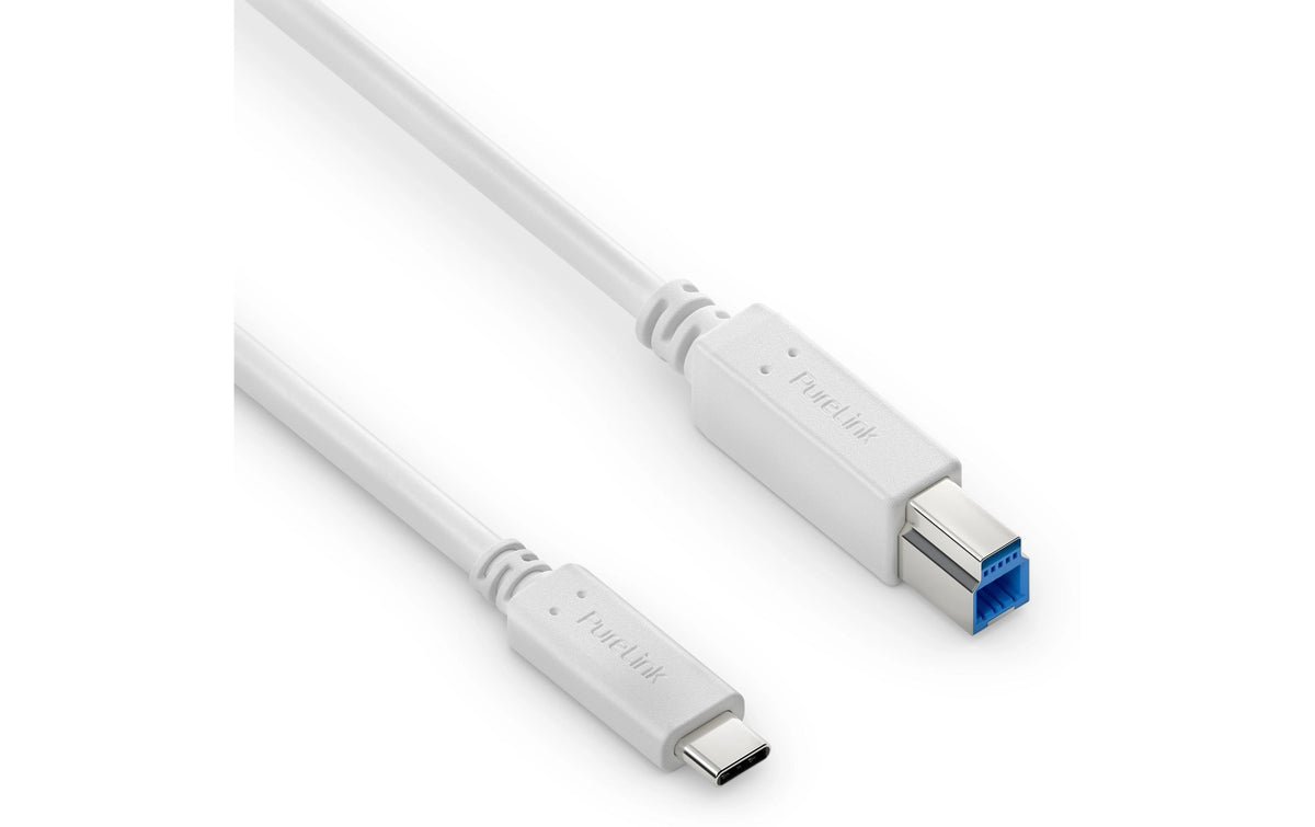 Purelink USB-Kabel C-B, 0.5m iSerie, 3.2 Gen1, 3A/5V/15W, weiss