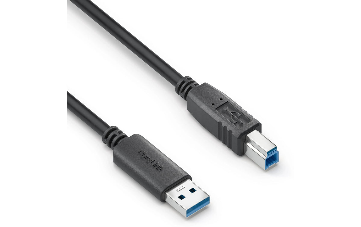 Purelink USB-Kabel A-B, 1.5m iSerie, 3.2 Gen1, 3A/5V/15W, schwarz