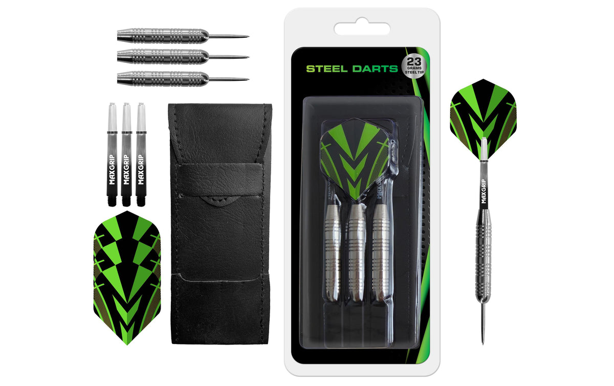 KOOR Stahl Dart Set 23 g silber inkl. Dart-Etui