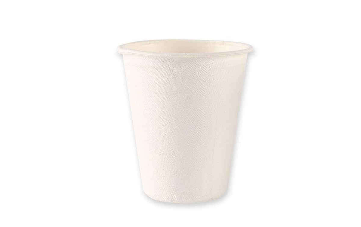 Getränke-Becher Bagasse 50 Stk. weiss, 2 dl 80mm