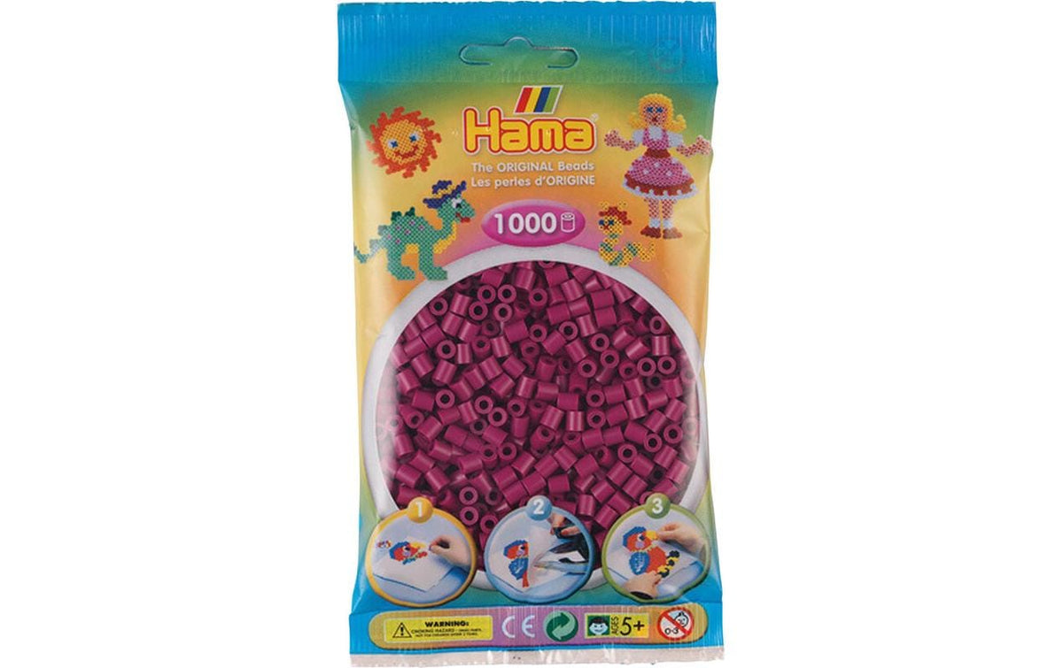 Hama Bügelperlen Midi Pflaume, 1000 Stück