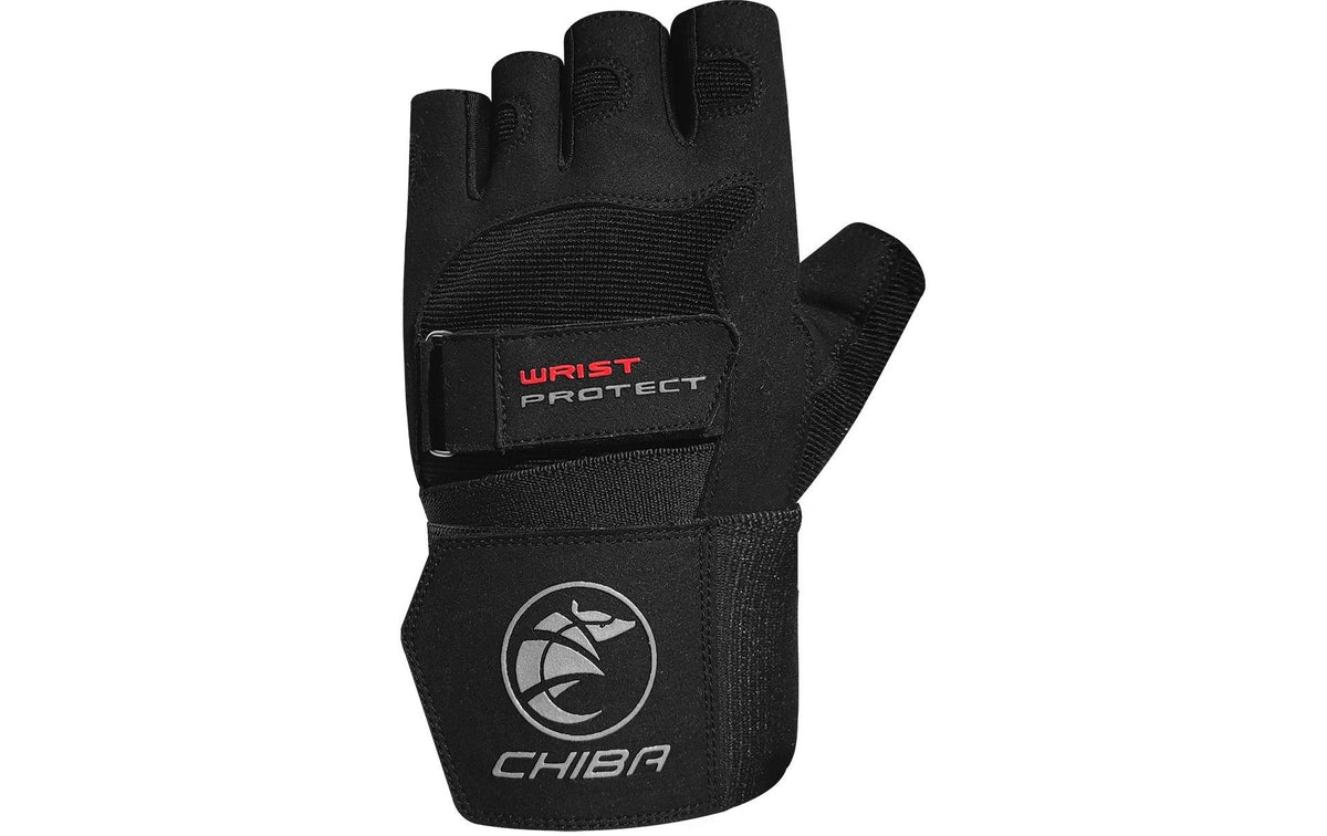 Chiba Fitness, Fitnesshandschuhe Wristguard schwarz, Grösse L