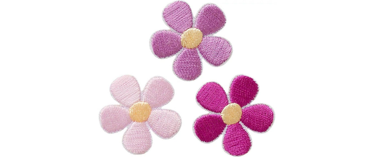 Monoquick Aufbügelbild Mini Set Blumen Rosa