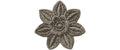 Monoquick Aufbügelbild Mini Blume, Grau