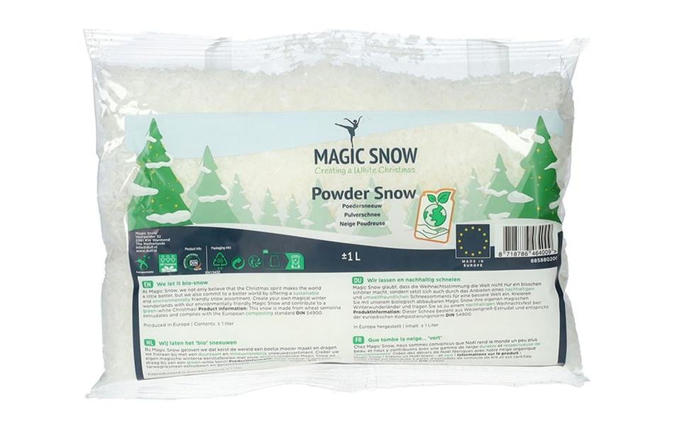 Dameco Deko Schnee 1 Liter im Beutel, Bio, aus Weizengriess-Exrudat