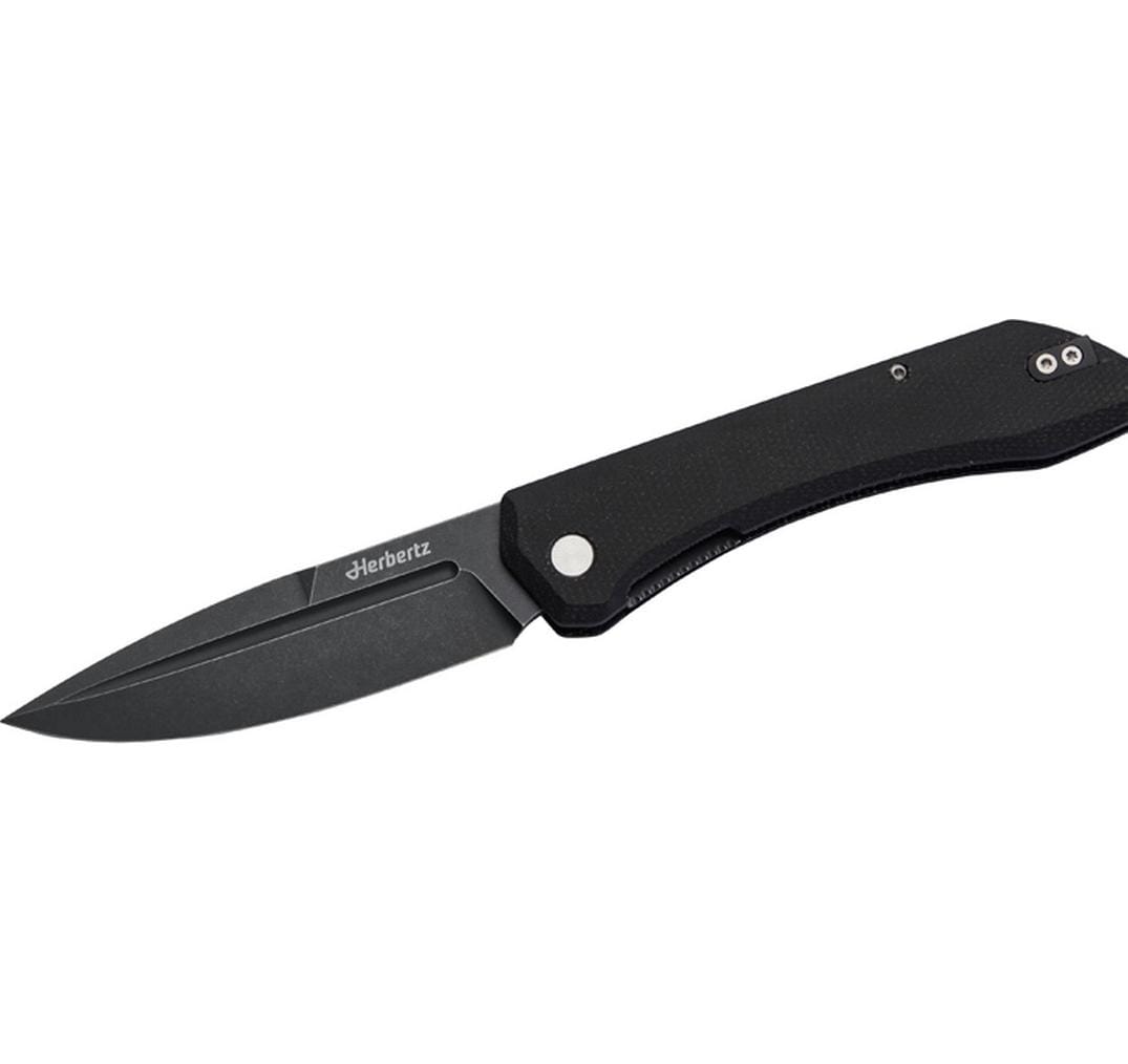 Outdoor-Taschenmesser Liner Lock schwarz Micarta