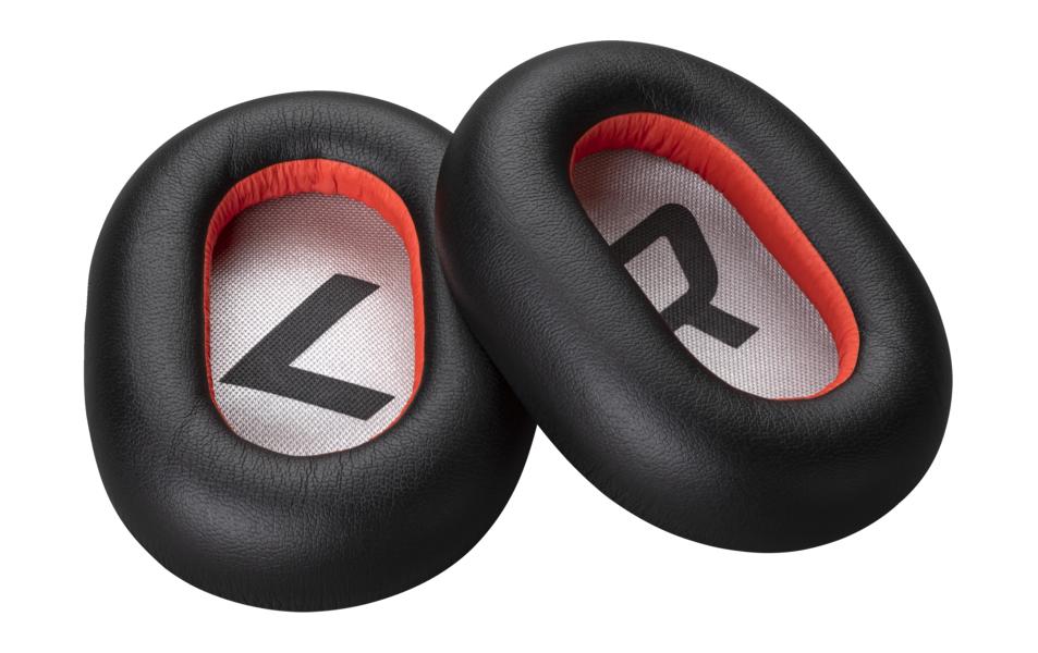 Poly Ear Cushions Black, VOY 8200 (2pcs.) synthetic leather