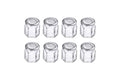 Westmark 8er Set 45ml eckig Gläser, m. Deckel silber 43 mm