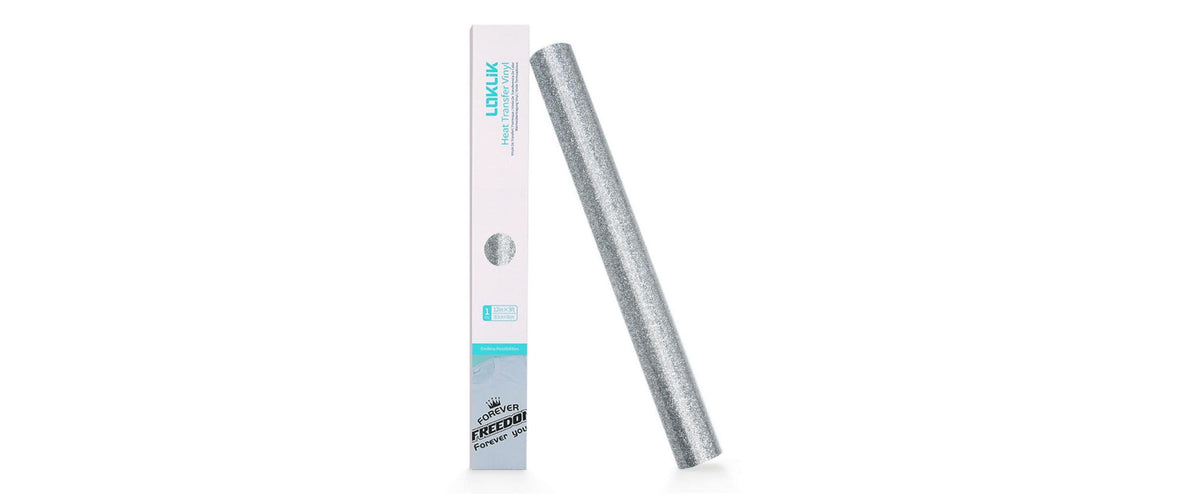 Loklik Plotterfolie Glitzer Silber 30.5 x 90 cm