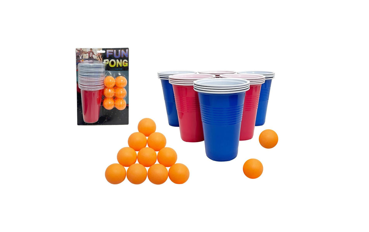 Trinkspiel Fun Pong 36tlg. 24 Becher & 12 Bälle
