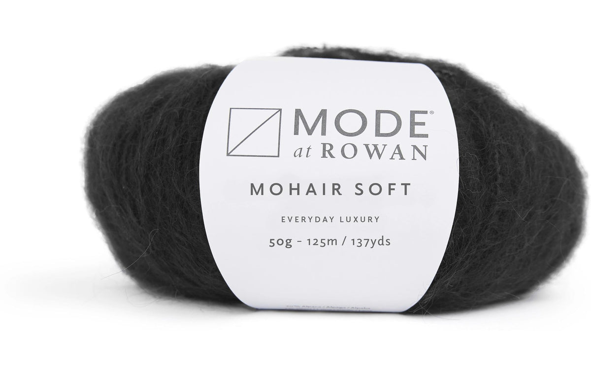 Rowan Wolle Mohair Soft 50g, Schwarz