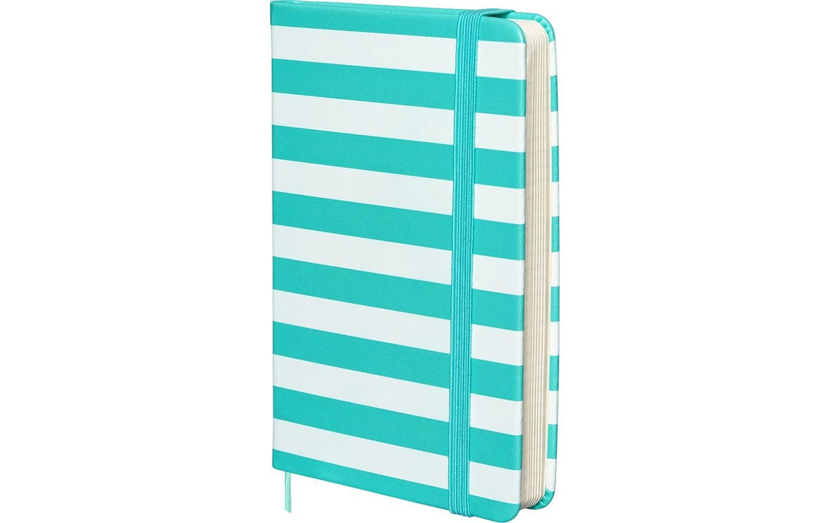 Kolma Notizbuch A6  Stripy Caribbean/Wie. Hardcover, 150 Seiten, kariert