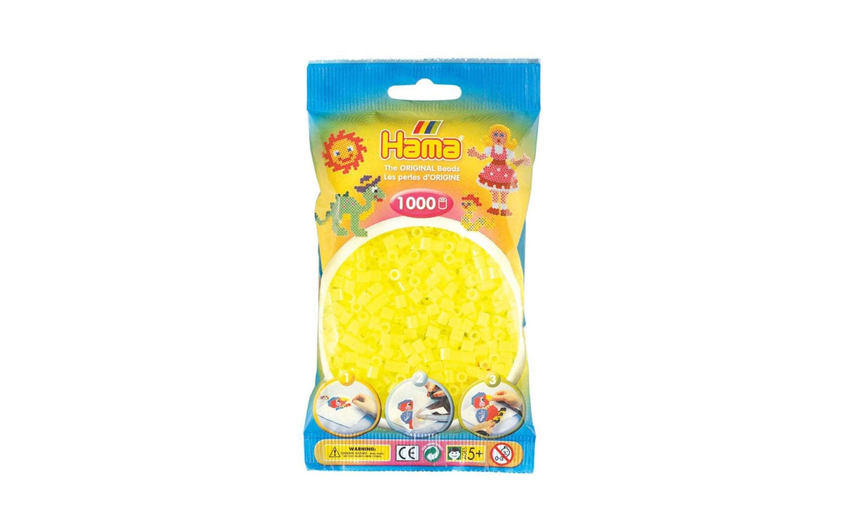 Hama Bügelperlen Midi Neongelb, 1000 Stück