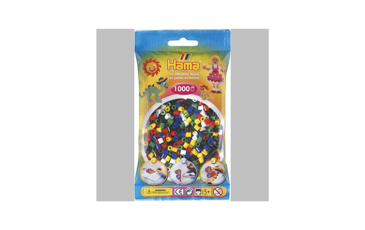 Hama Bügelperlen Midi Mehrfarbig,1000 Stück