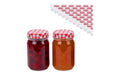 relaxdays Einmachgläser Rot/Weiss 50 Stück, 400 ml