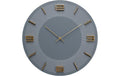 Kare Wanduhr Leonardo Grösse: 49x49x5cm, Grau/Gold