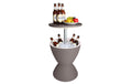 relaxdays Beistelltisch mit Kühlfunktion 30 Liter, Beige