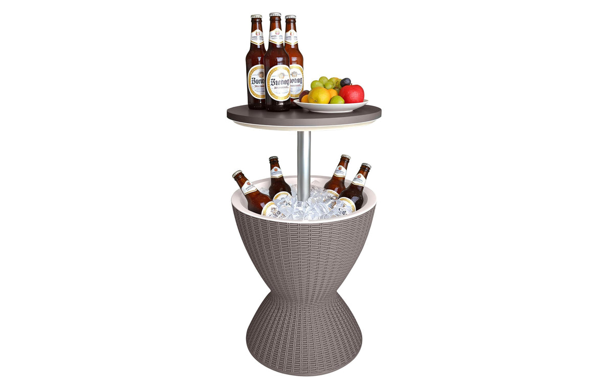 relaxdays Beistelltisch mit Kühlfunktion 30 Liter, Beige