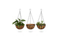 relaxdays Blumenampel Kokos 3er Set