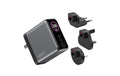onit GaN-Reiseladegerät USB 2C1A 100W TFT Display, Stecker US/EU/UK/AU