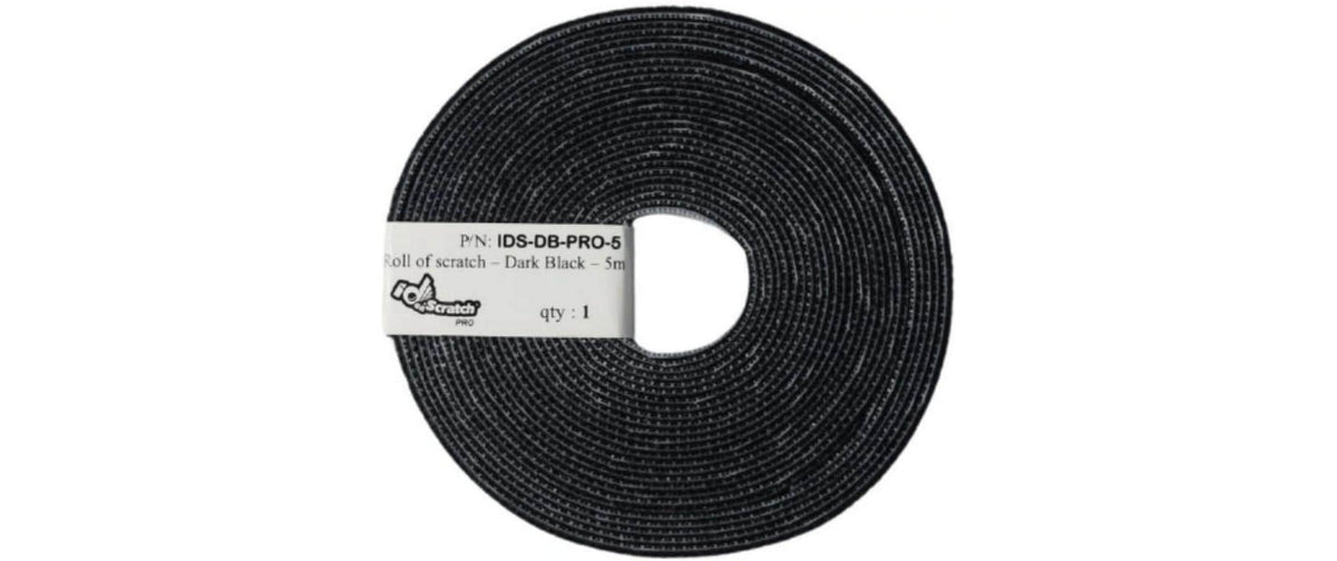 PatchSee ID-SCRATCH-PRO Klettband Box 5m, Dark Black