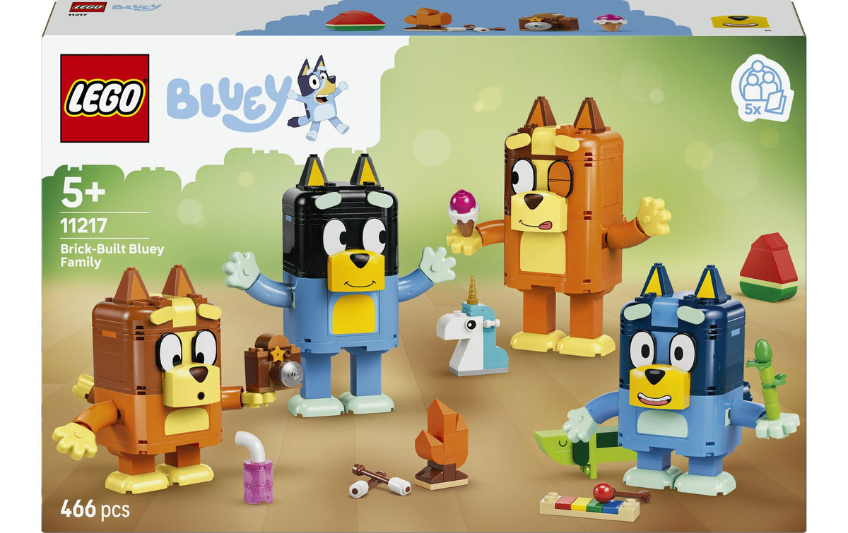 Blueys Familie aus LEGO Steinen