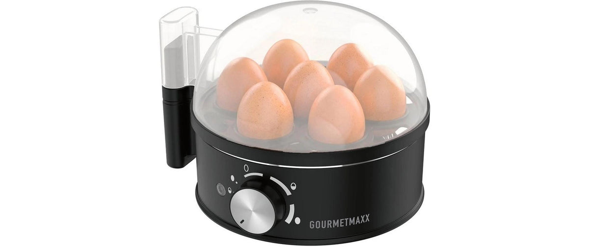 GOURMETmaxx Eierkocher 400W schwarz matt für 7 Eier
