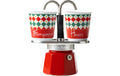 Bialetti Mini Express Italia Damier inkl. 2 Espressotassen, multifarbig