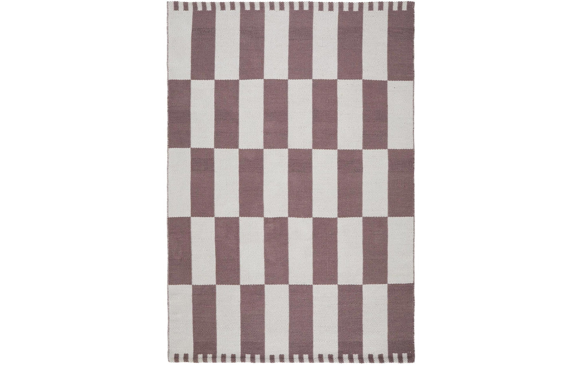 URBANARA Teppich Iniola  170x240cm Dunkles Taupe/Weiss