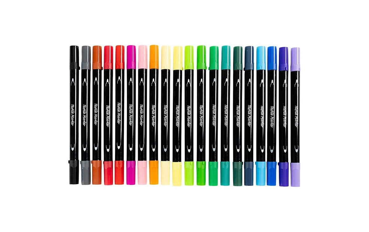 Creativ Company Textilmarker 20 Stifte mit je 2 Spitzen