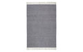 URBANARA Teppich Barota 90x130cm Recycelter Outdoor Teppich Blaugrau