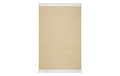 URBANARA Teppich Barota 90x130cm Recycelter Outdoor Teppich Sandgelb