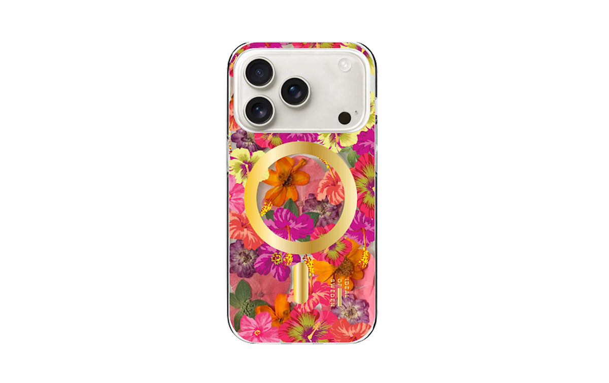 IDOS Clear Cover, Magsafe iPhone 16 Pro, Tropical Floral