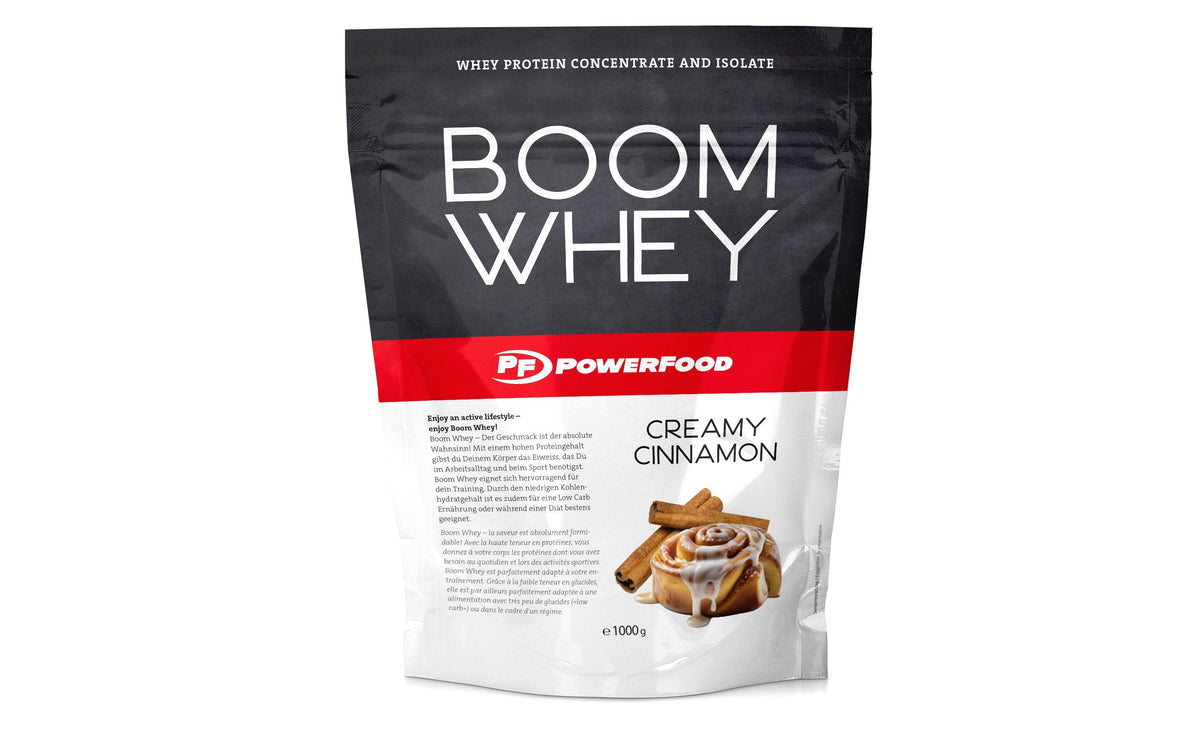 PowerFood Boom Whey 1000g Geschmack: Creamy Cinnamon