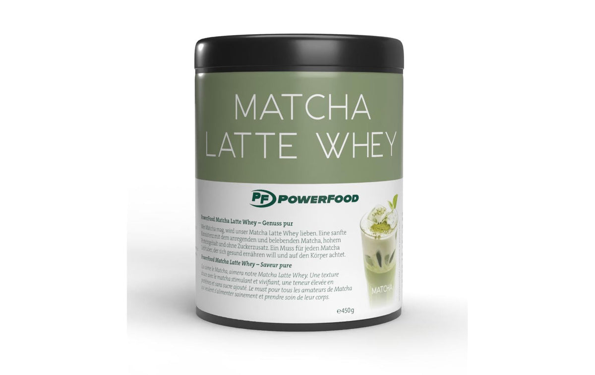 PowerFood Matcha Latte Whey 450g Dose