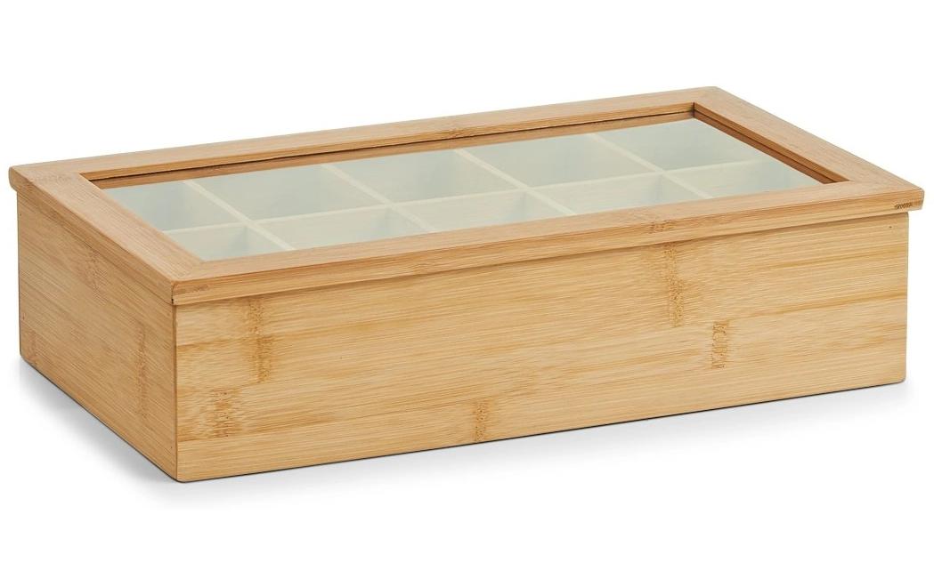 Zeller Present Teebeutelbox Bamboo Grösse: 36 x 20 x 9 cm (L x B x H)