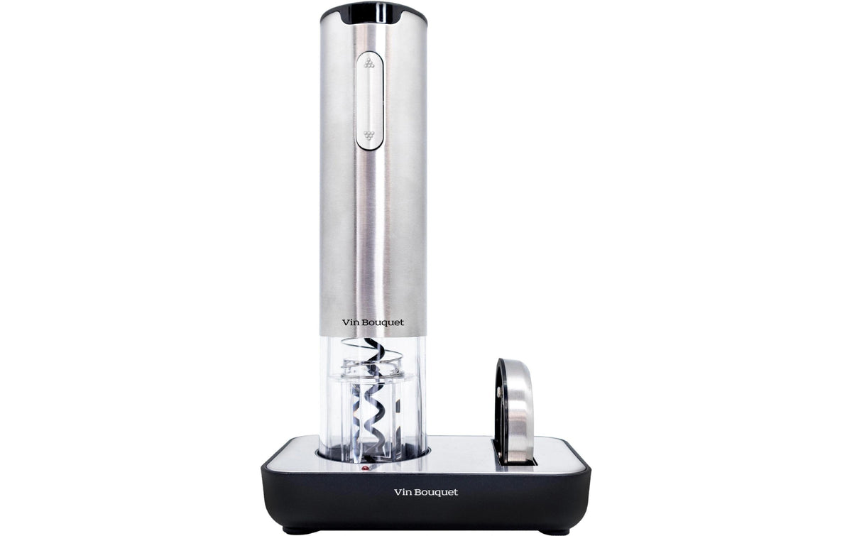 Vin Bouquet Elektrischer Korkenzieher Mit USB Charge und Folienschneider, Silber