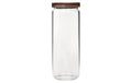 COCON Vorratsdose rund 1300ml Glas, 9x25.4cm, Deckel Akazie