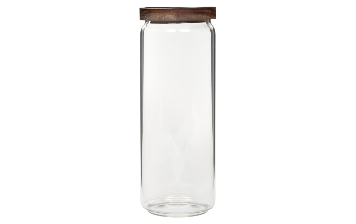 COCON Vorratsdose rund 1300ml Glas, 9x25.4cm, Deckel Akazie