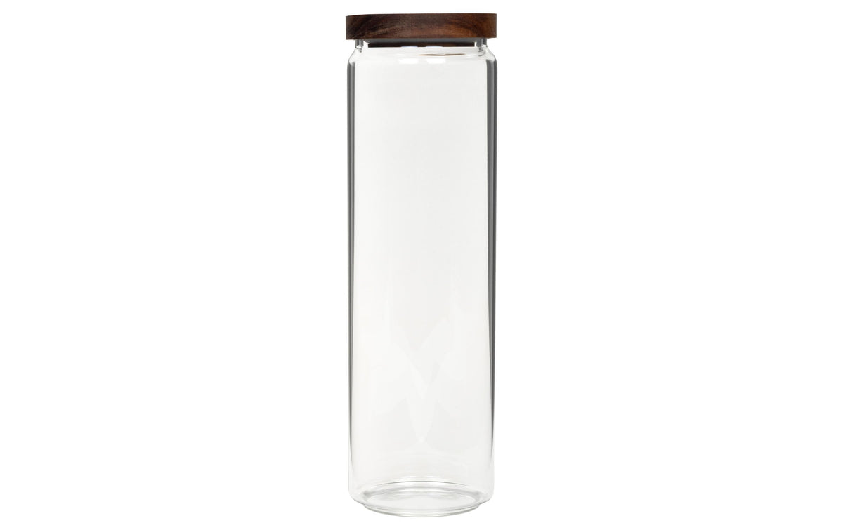 COCON Vorratsdose rund 1500ml Glas, 9x30.2cm, Deckel Akazie