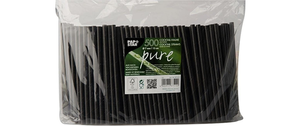 Papstar Cocktail Trinkhalm Papier 500 Stk. 1 Pack à 500 Stk.