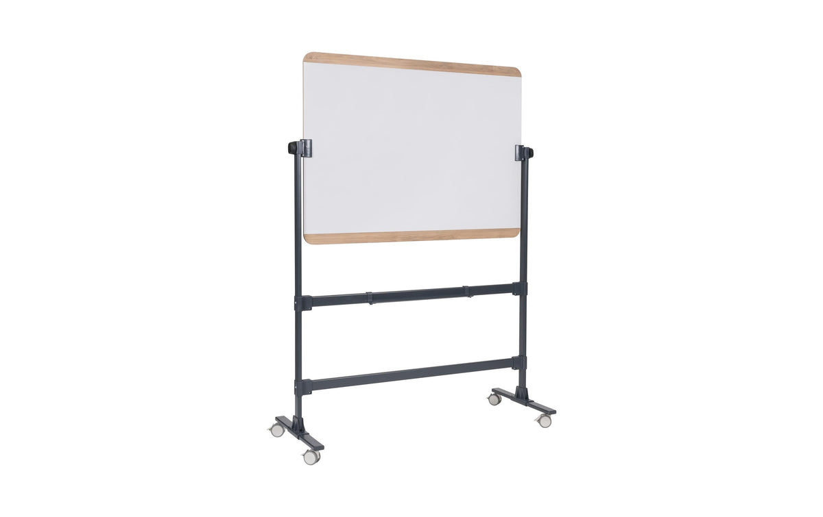 Bi-Office ACE mobiles Whiteboard, 120x90cm Holz/weiss, Stahl lackiert
